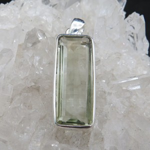 Colgante prasiolita y plata