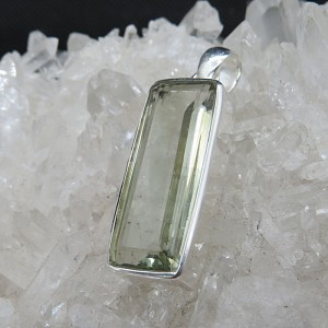 Colgante prasiolita y plata