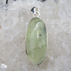 Colgante prehnita y plata