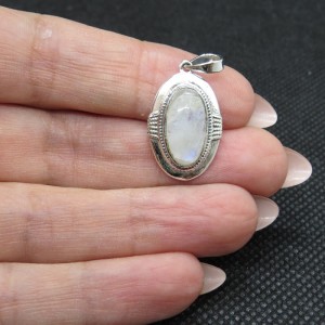 Colgante piedra luna y plata