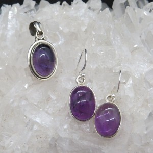 Conjunto amatista y plata