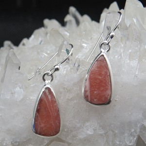 Pendientes rodocrosita y plata