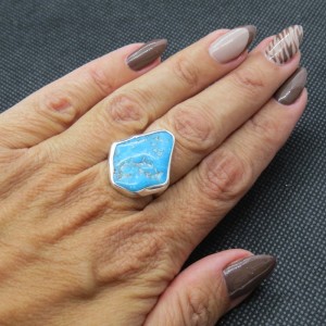 Anillo turquesa y plata