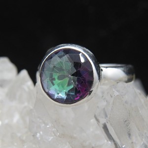 Anillo Topacio Místico y plata