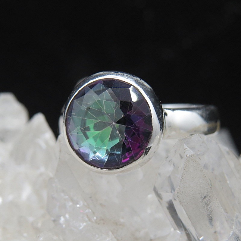Anillo Topacio Místico y plata