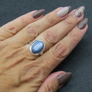 Anillo cianita y plata