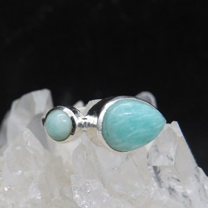 Anillo amazonita y plata