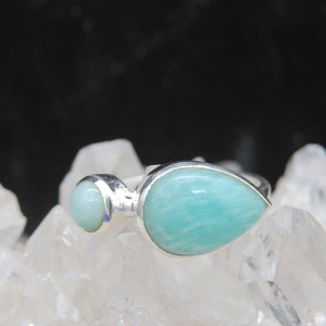 Anillo amazonita y plata