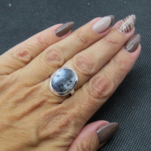 Anillo merlinita y plata