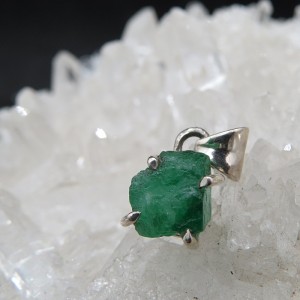 Colgante esmeralda y plata