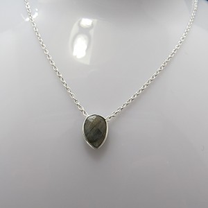 Collar joyería en plata labradorita