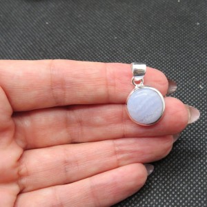 Colgante calcedonia y plata