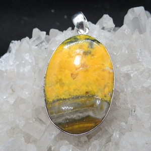 Colgante jaspe abejorro y plata