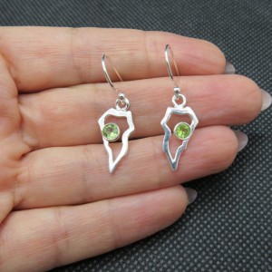 Pendientes olivino y plata