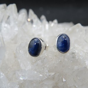 Pendientes presión cianita y plata