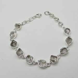 Pulsera joyería en plata diamante Herkimer