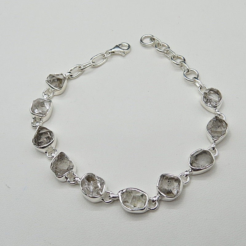 Pulsera joyería en plata diamante Herkimer