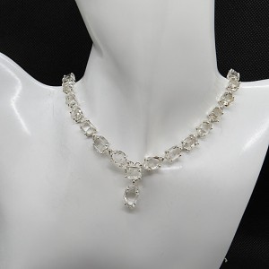 Collar joyería en plata Cuarzo diamante Herkimer