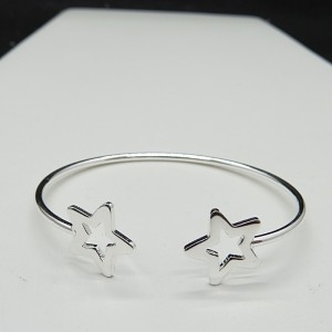 Pulsera rígida estrella plata 925 mm