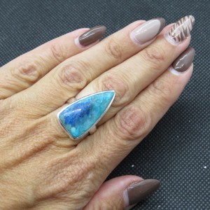 Anillo Crisocola y plata