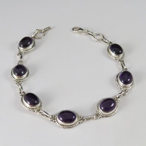 Pulsera joyería en plata amatista