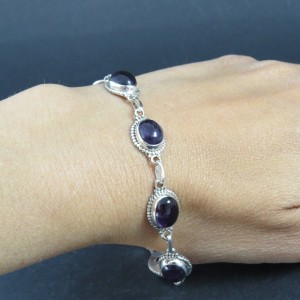 Pulsera joyería en plata amatista