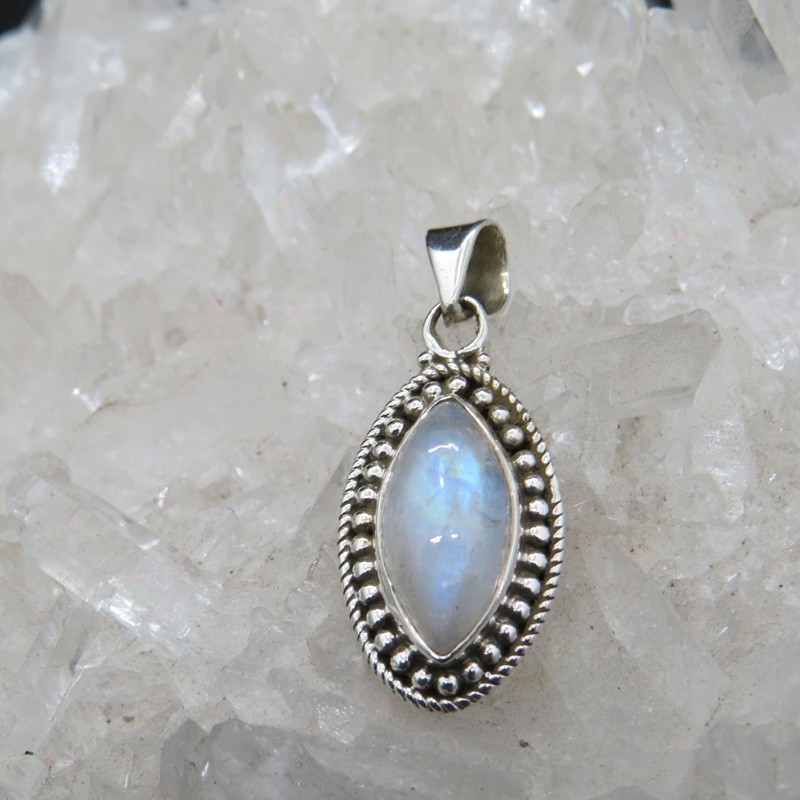 Colgante piedra luna y plata