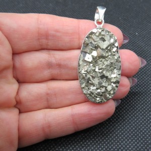Colgante pirita y plata