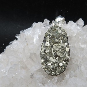 Colgante pirita y plata