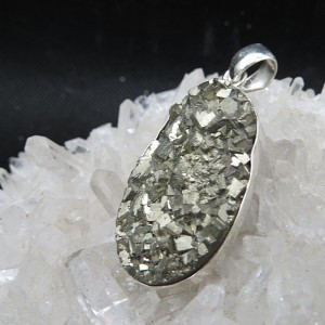 Colgante pirita y plata