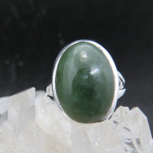 Anillo jade y plata