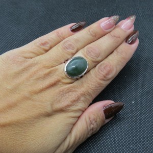 Anillo jade y plata