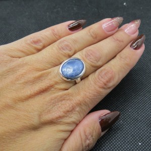 Anillo cianita y plata