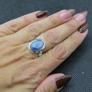 Anillo cianita y plata