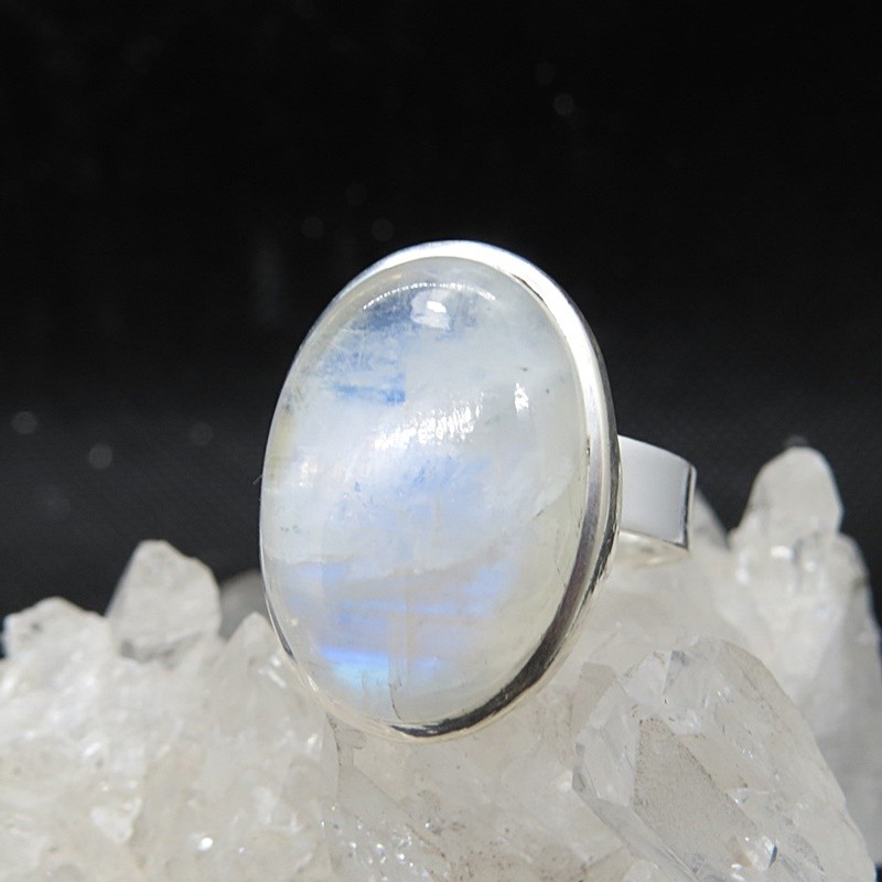 Anillo piedra luna y plata