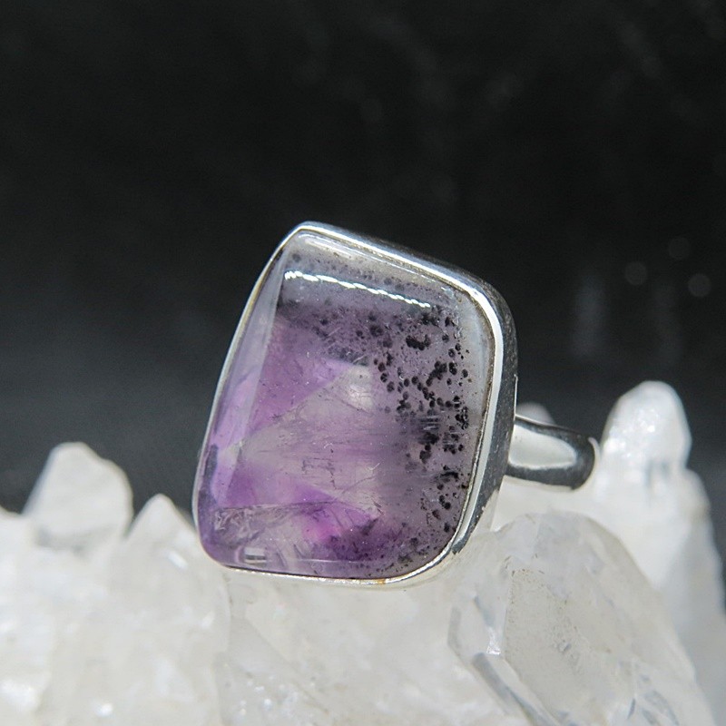 Anillo amatista y plata