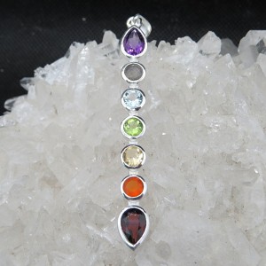 Colgante Siete Chakras y plata
