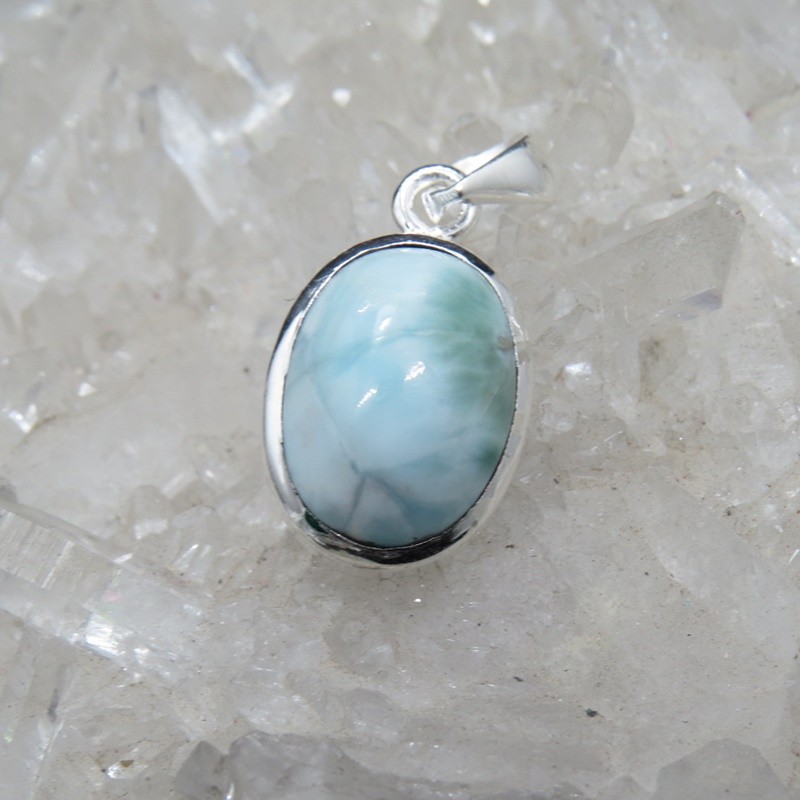 Colgante larimar y plata
