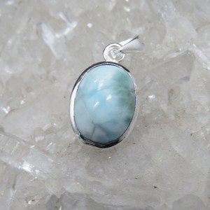 Colgante larimar y plata