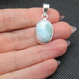 Colgante larimar y plata