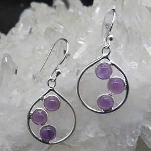 Pendientes amatista y plata