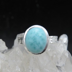 Anillo larimar y plata