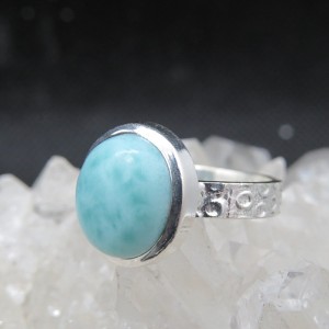 Anillo larimar y plata
