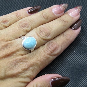 Anillo larimar y plata