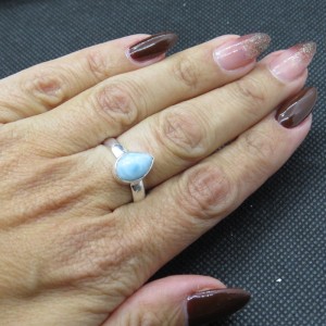 Anillo larimar y plata