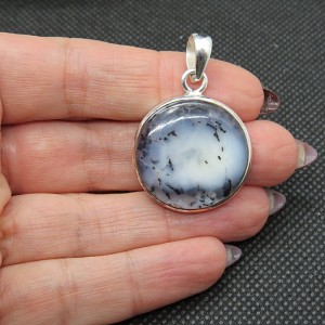 Colgante merlinita y plata