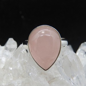 copy of Anillo cuarzo rosa y plata