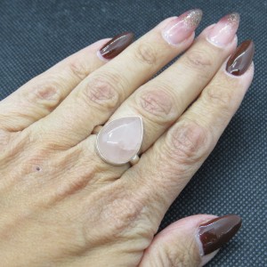 copy of Anillo cuarzo rosa y plata