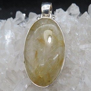 Colgante cuarzo rutilado y plata