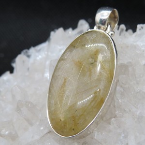 Colgante cuarzo rutilado y plata